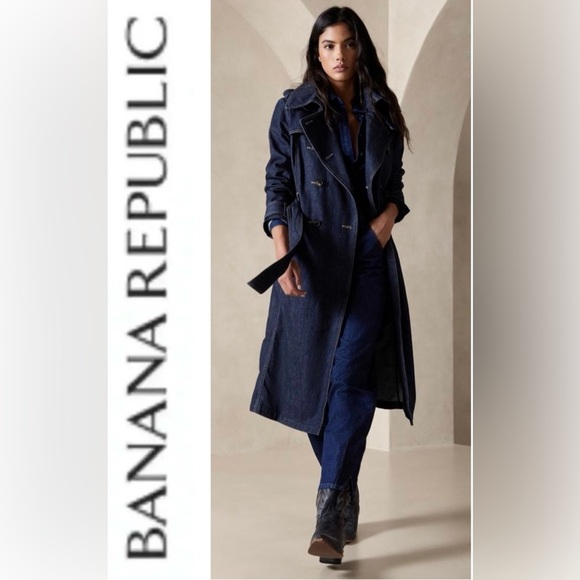 Banana Republic Jackets & Blazers - Banana Republic Uma Denim Trench Coat M